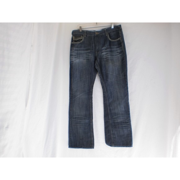 Danesi Dark Blue Denim Jeans Union Jack Pocket Detail Mens Size 34 - Picture 10 of 13